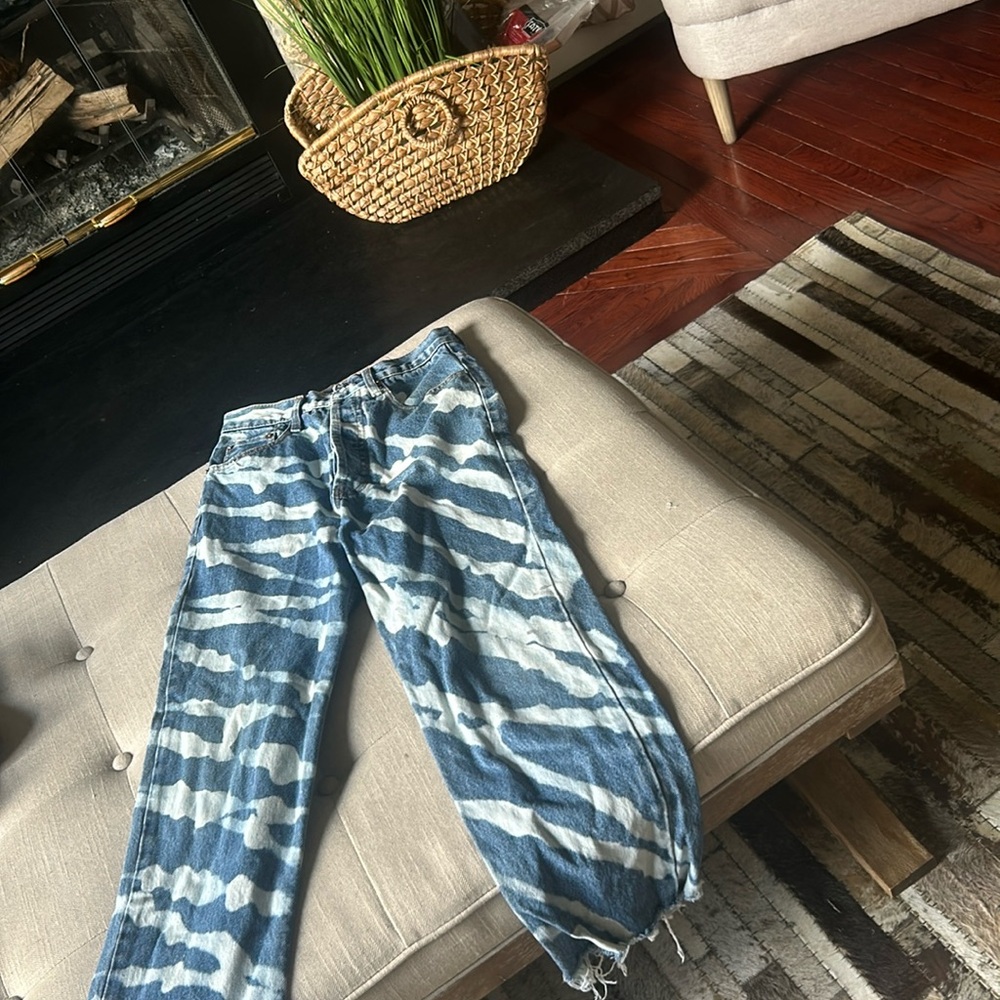 Levi Bleached Straight Leg 501 Denim Jeans Size 29